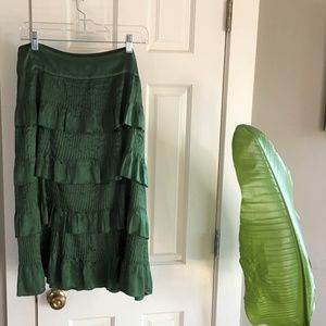 Green Silk Skirt